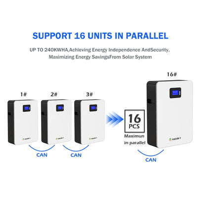 ASGOFT 6000 چرخه زمان 95% DOD powerwall خانگی 51.2v100ah باتری لیتیومی 5.12kwh lifepo4