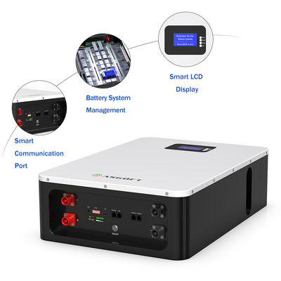 ASGOFT 6000 چرخه زمان 95% DOD powerwall خانگی 51.2v100ah باتری لیتیومی 5.12kwh lifepo4