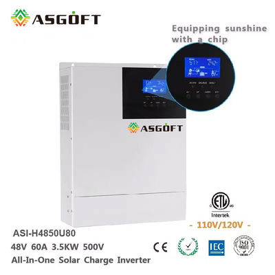 کنترل وای فای هوشمند MPPT Hybrid 5KW Off Grid Solar Inverter 48V 80A