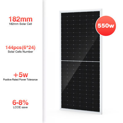 سیستم پنل خورشیدی دو وجهی 450w 500w 540w شفاف برای خانه