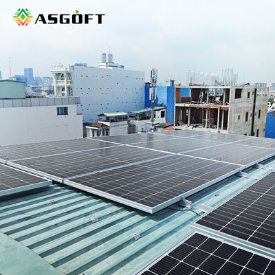 500 وات 550 وات 600 وات فیلم نازک تخت پانل های تک کریستالی PV ماژول نصب سقف