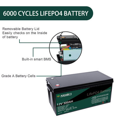 بسته باتری لیتیومی 12 ولتی BMS Lifepo4 300AH برای سیستم ذخیره‌سازی انرژی خانگی EV