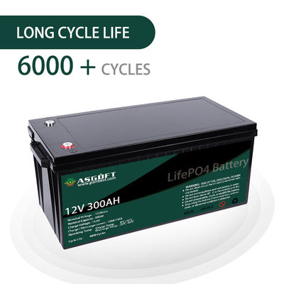 بسته باتری لیتیوم 12 ولت ASGOFT 300 ساعت 12 ولت Lifepo4 لیتیوم یون