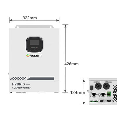 MPPT 220VAC 48V Small Trinary Hybrid On Grid Inverter 5.5KW 5.5KVA
