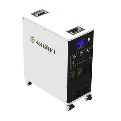 Asgoft 3kw 6kwh 25.6v 235ah شارژر قابل حمل خانگی یا فضای باز ژنراتور خورشیدی All In One