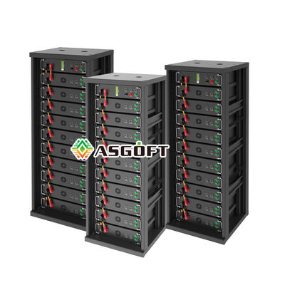 ولتاژ بالا 15kwh-750kwh باتری لیتیوم آهن Lifepo4 51.2v 100Ah باتری نصب شده در قفسه باتری لیتیوم یون