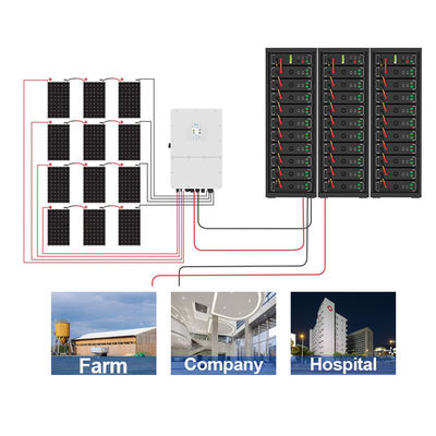 20KW 30KW ولتاژ بالا Lifepo4 باتری ژنراتور خورشیدی 50KW-750kw سیستم ذخیره انرژی خورشیدی صنعتی