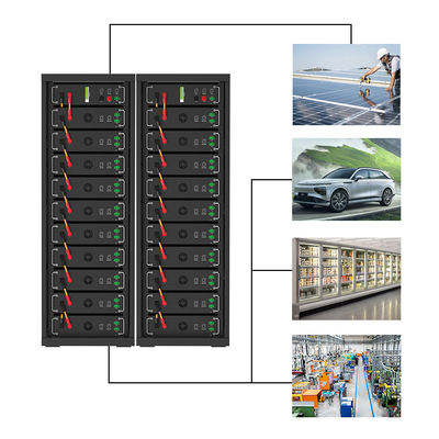 ولتاژ بالا 15kwh-750kwh باتری لیتیوم آهن Lifepo4 51.2v 100Ah باتری نصب شده در قفسه باتری لیتیوم یون