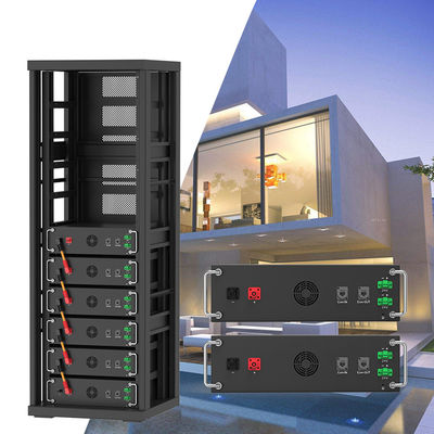ولتاژ بالا 15kwh-750kwh باتری لیتیوم آهن Lifepo4 51.2v 100Ah باتری نصب شده در قفسه باتری لیتیوم یون