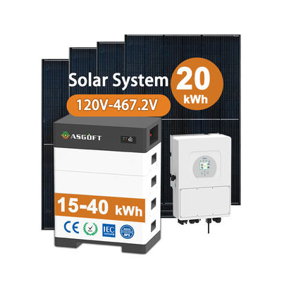 باتری خورشیدی ولتاژ بالا 15kw-40kw سیستم انرژی خورشیدی خانگی بانک انرژی خورشیدی با باتری لیتیوم