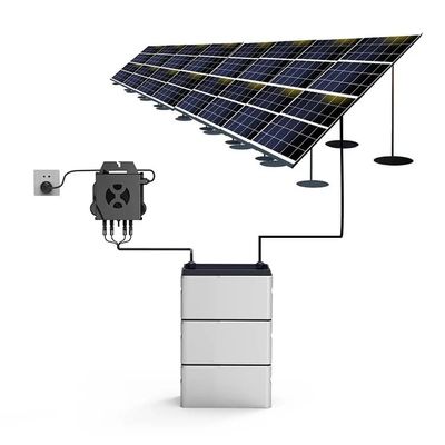 سیستم خورشیدی بالکن کامل خانه 800W Micro Inverter LiFePO4 باتری بالکن