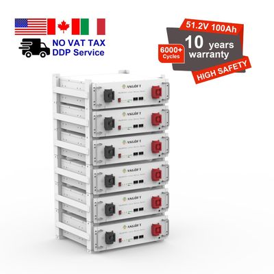 ذخیره انرژی BYD استایل قابل ذخیره سرور 51.2 V 100Ah Lifepo4 باتری نصب شده