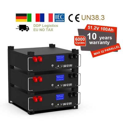 LiFePO4 باتری های ذخیره انرژی لیتیوم 51.2v 100Ah سفارشی