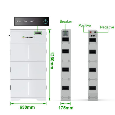 ذخیره انرژی خورشیدی خانه 10kWh 15kWh 20kWh باتری با ولتاژ بالا LiFePO4