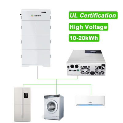 ایالات متحده آمریکا خانه هیبرید 10kw 15kw 20kw ولتاژ بالا Ess Byd 20 KWh باتری لیتیوم