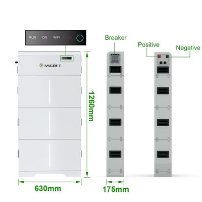 گواهینامه UL استفاده خانگی 5kw 10kw 20kw ذخیره سازی خورشیدی PV باتری لیتیوم LiFePO4