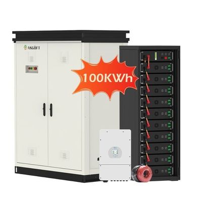 100kwh زندگی PO4 باتری ولتاژ بالا مخزن انرژی صنعتی تجاری