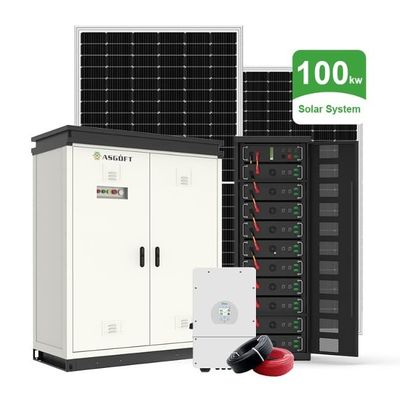 سیستم انرژی خورشیدی هیبریدی 50 کیلو وات کامل 100 کیلو وات با باتری 100 کیلو وات