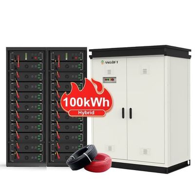 50KWH 100KWH خارج از شبکه ولتاژ بالا راه حل ذخیره سازی انرژی تجاری صنعتی
