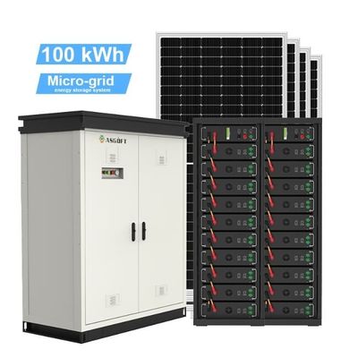 کیت کامل 50kWh 60kWh 70kWh سیستم خورشیدی هیبریدی 100kWh باتری ذخیره انرژی