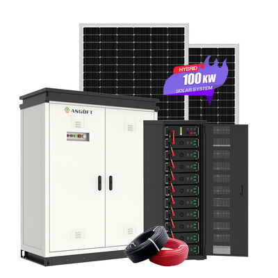 OEM / ODM صنعتی و تجاری در شبکه سیستم انرژی خورشیدی 100KW باتری خورشیدی